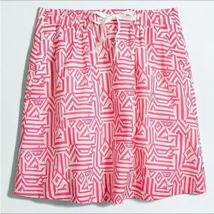 J. Crew Factory Tribal Print Drawstring Skirt